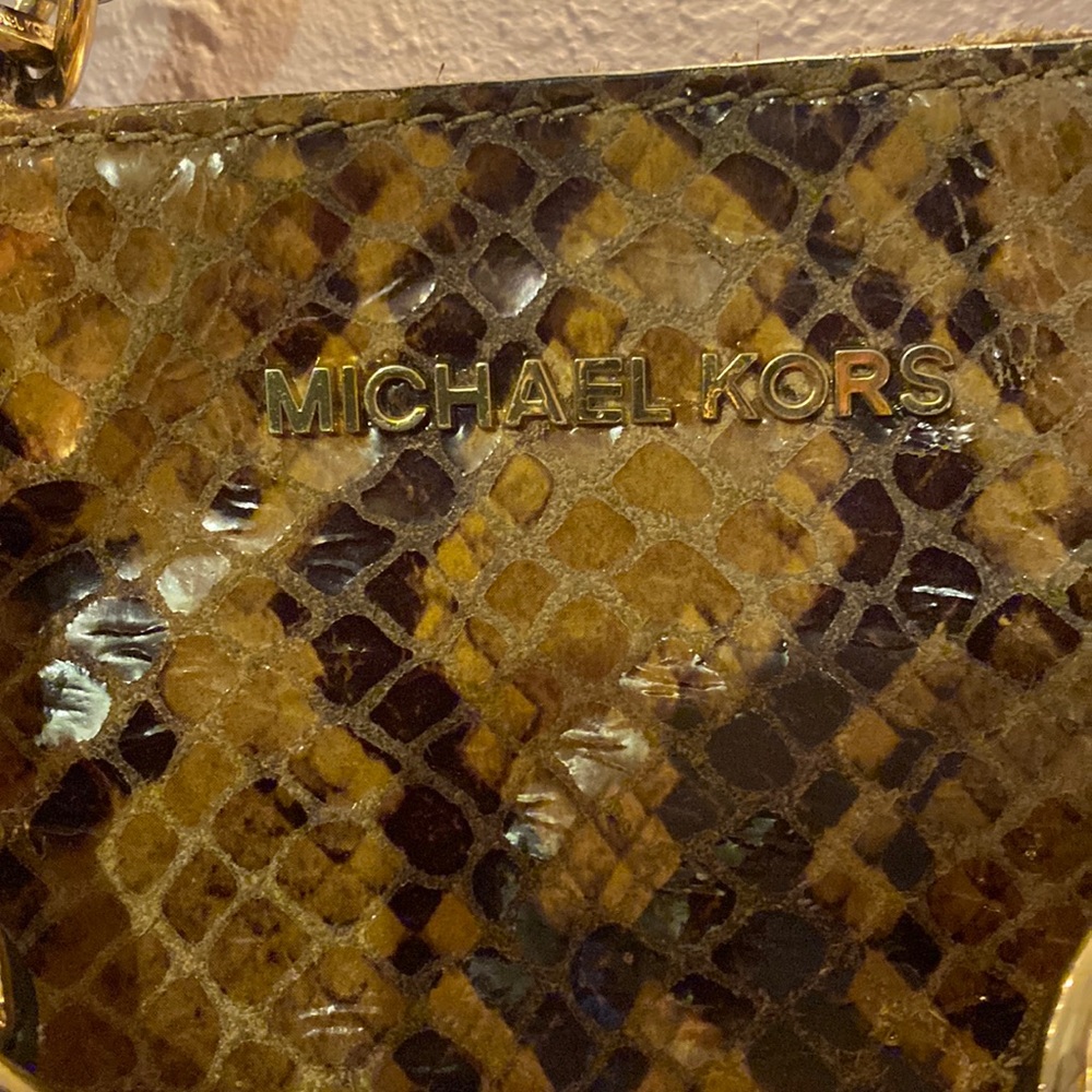 Yellow python snake skin bag! Michael Kors